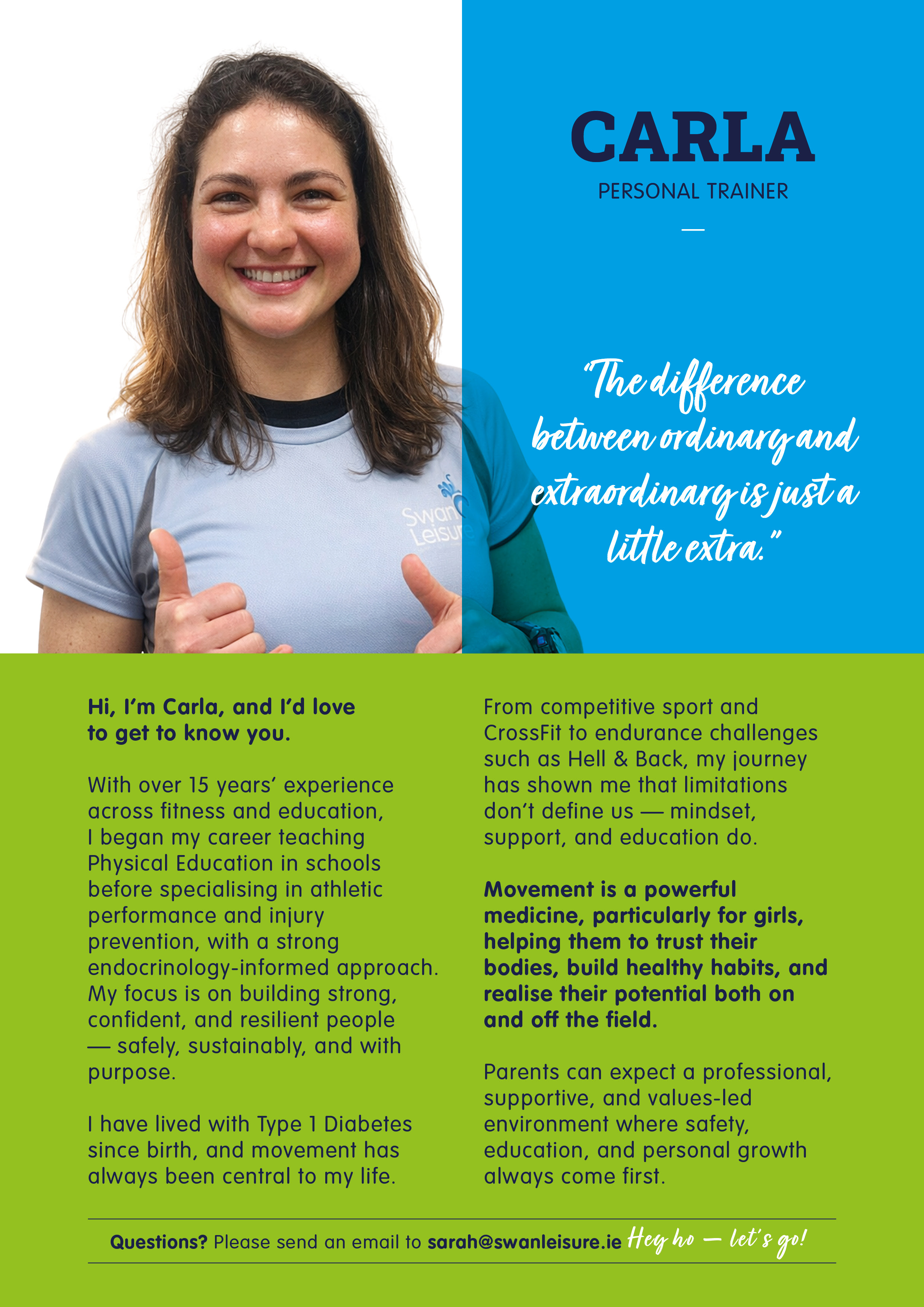 Carla - Swan Leisure Personal Trainer