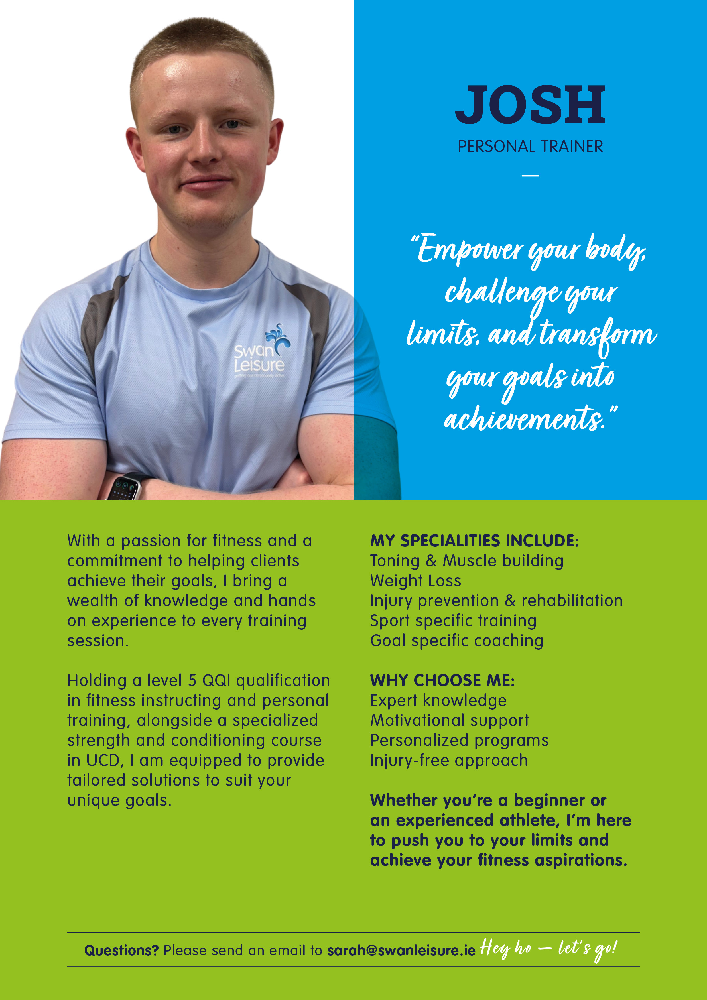 Josh - Swan Leisure Personal Trainer