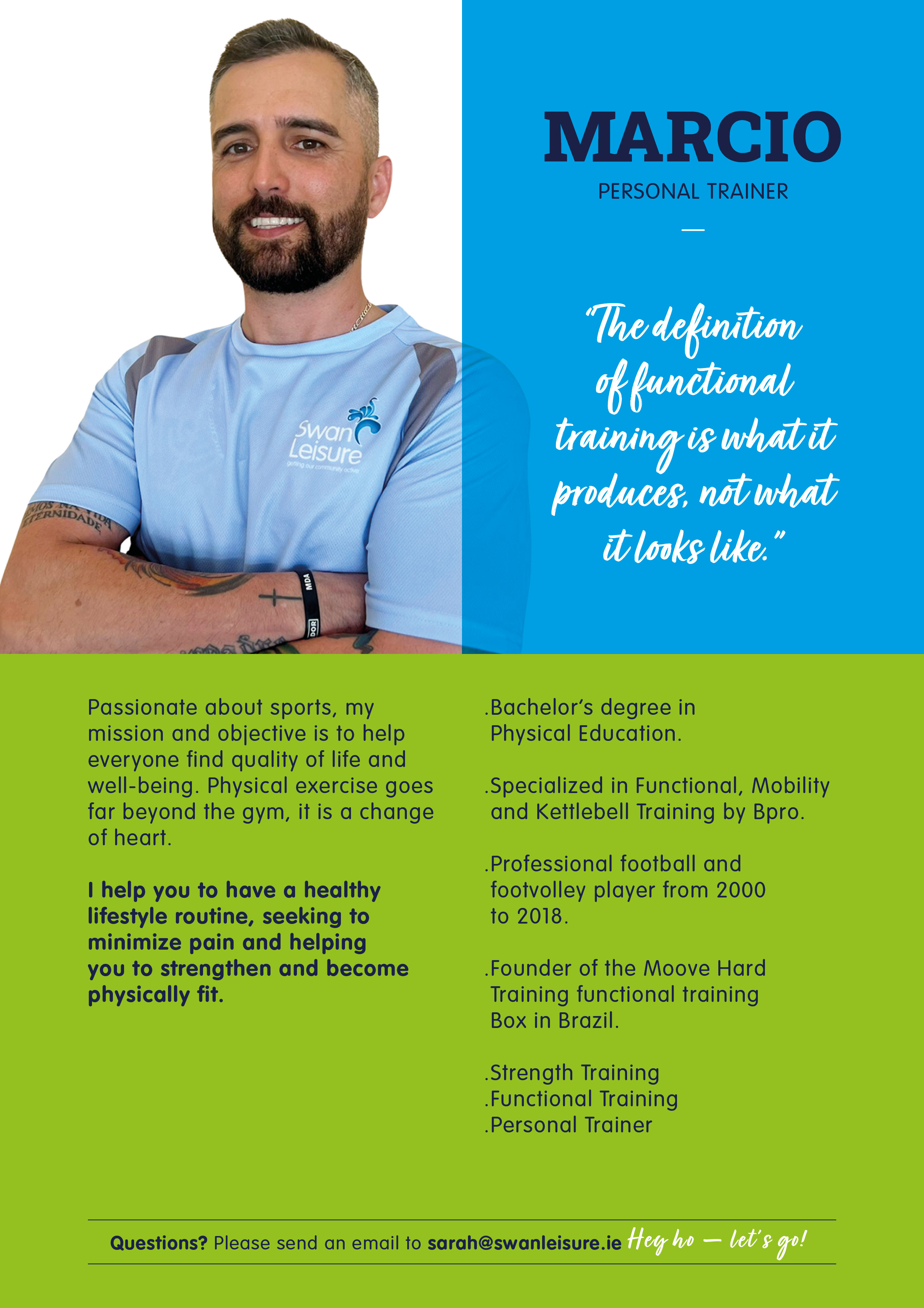 Marcio - Swan Leisure Personal Trainer