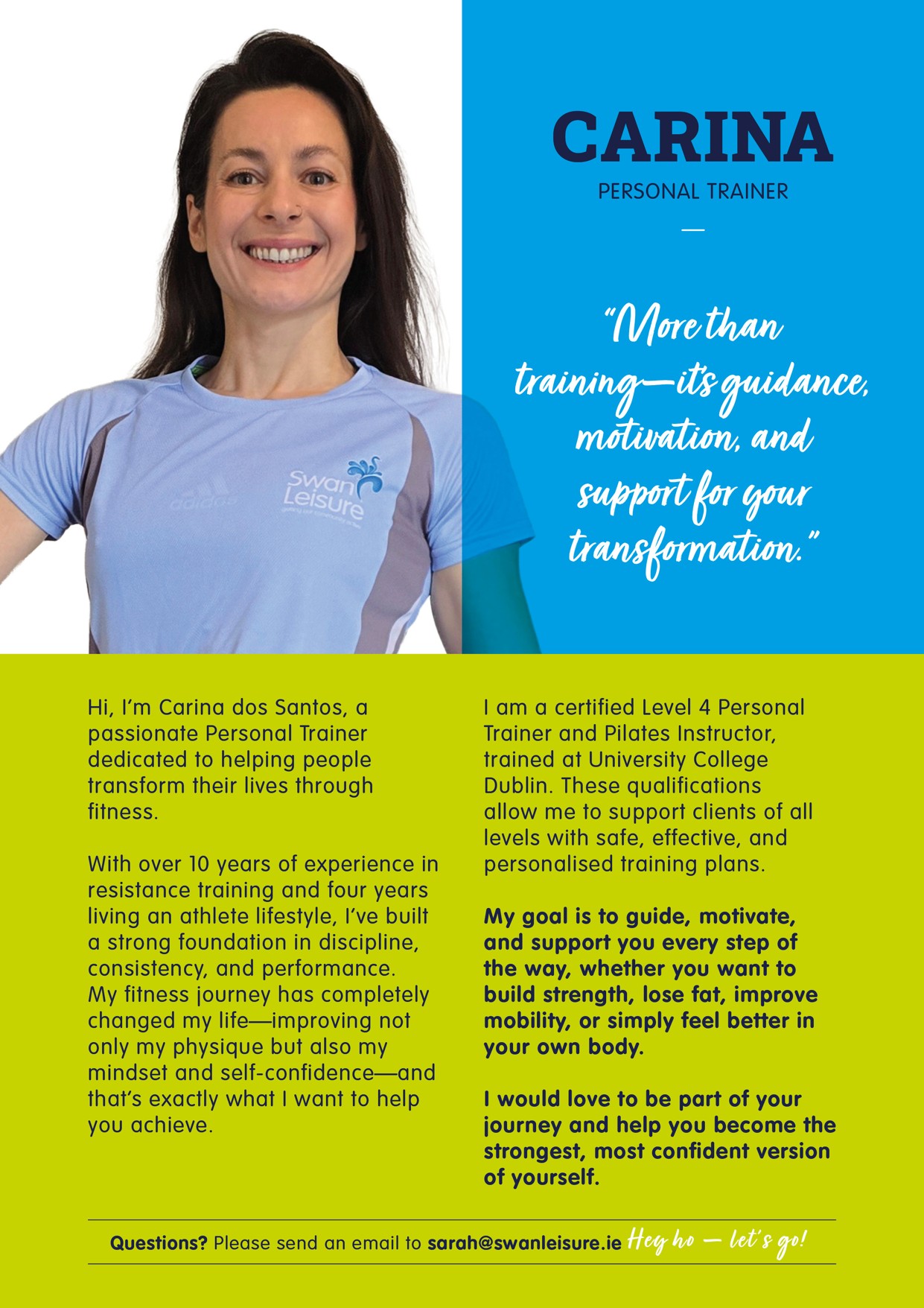 Carina - Swan Leisure Personal Trainer